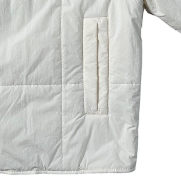 Zara Men's Light Padded Jacket Coat Modular Neckline Cream Snaps Closure XL NWT - Picture 5 of 16